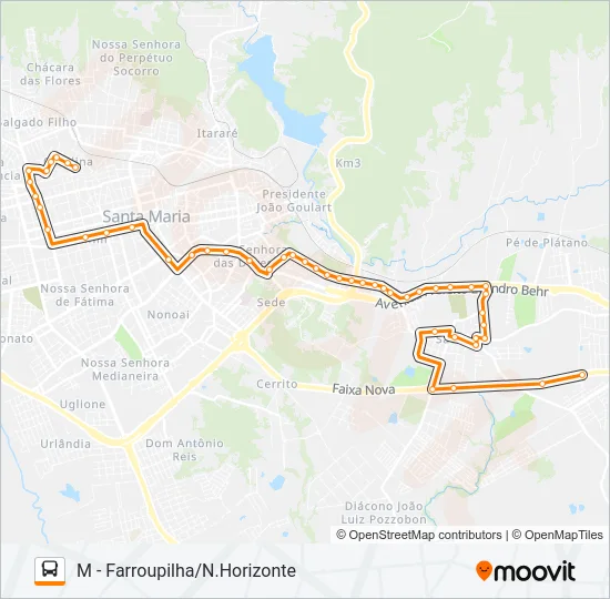 241 CAROLINA / SÃO JOSÉ Bus Line Map