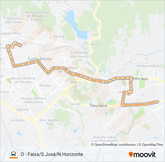 Mapa da linha 241 CAROLINA / SÃO JOSÉ de ônibus