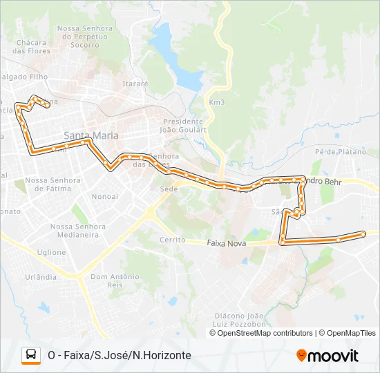 241 CAROLINA / SÃO JOSÉ Bus Line Map