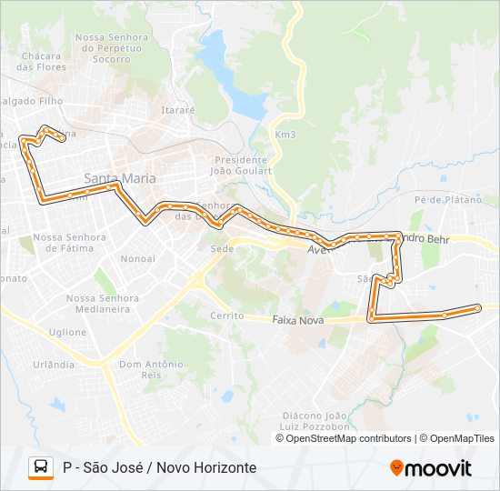 Mapa da linha 241 CAROLINA / SÃO JOSÉ de ônibus