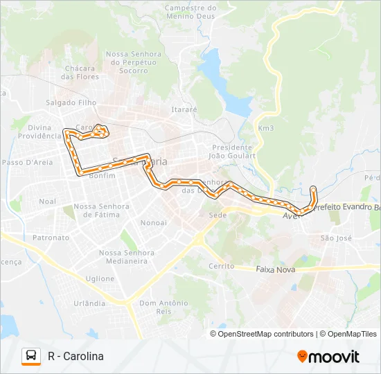 241 CAROLINA / SÃO JOSÉ Bus Line Map