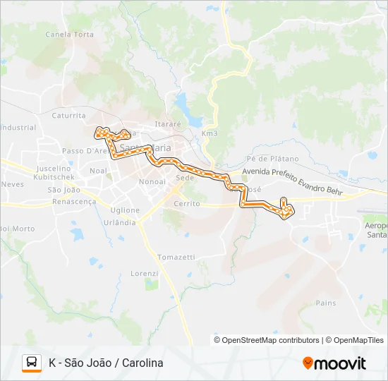 241 CAROLINA / SÃO JOSÉ Bus Line Map