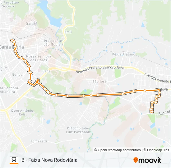 197 COHAB FERNANDO FERRARI Bus Line Map