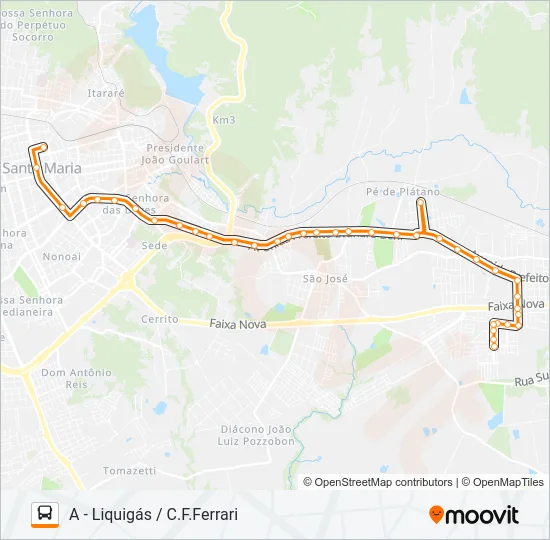 197 COHAB FERNANDO FERRARI Bus Line Map
