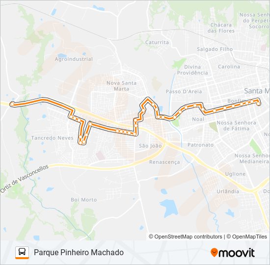 154 PARQUE PINHEIRO MACHADO bus Line Map