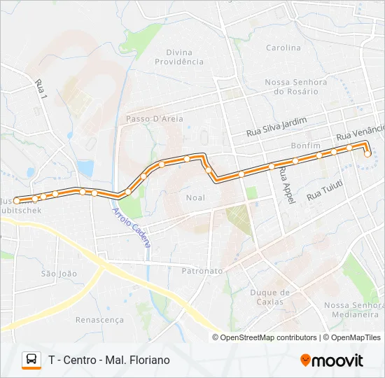 154 PARQUE PINHEIRO MACHADO Bus Line Map