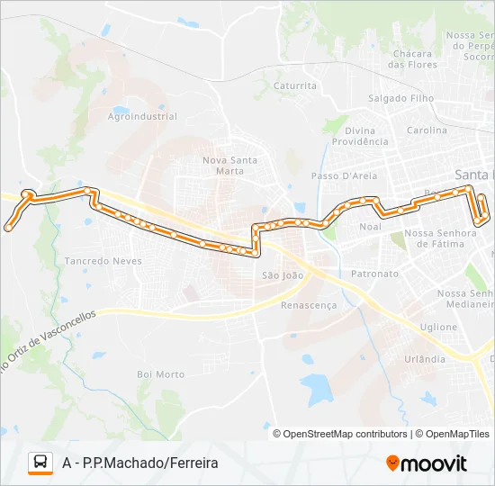 154 PARQUE PINHEIRO MACHADO Bus Line Map