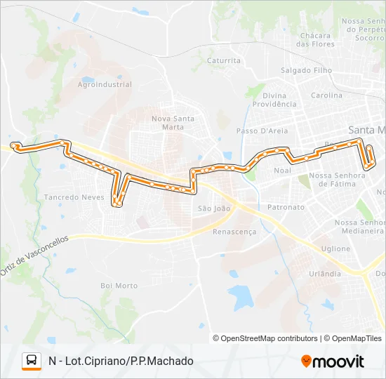154 PARQUE PINHEIRO MACHADO Bus Line Map