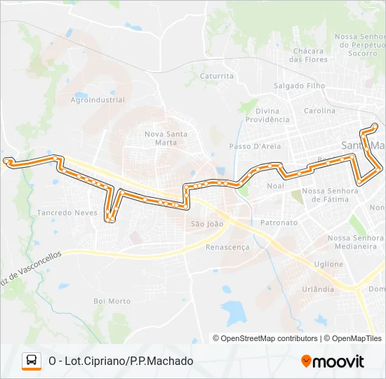 154 PARQUE PINHEIRO MACHADO Bus Line Map
