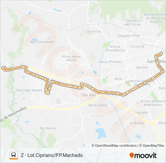 154 PARQUE PINHEIRO MACHADO Bus Line Map
