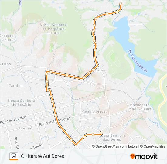 212 CAMPESTRE / VILA SCHIRMER Bus Line Map