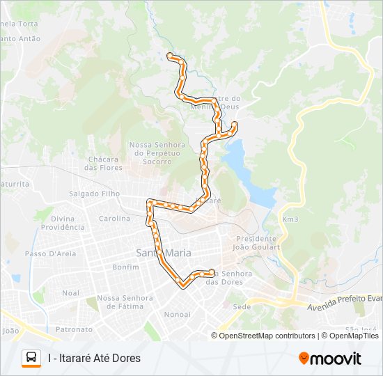 212 CAMPESTRE / VILA SCHIRMER bus Line Map