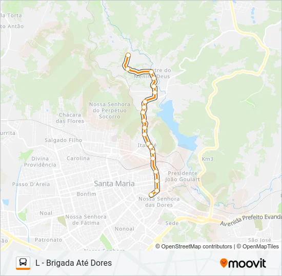 212 CAMPESTRE / VILA SCHIRMER Bus Line Map