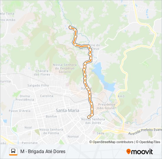 Mapa de 212 CAMPESTRE / VILA SCHIRMER de autobús