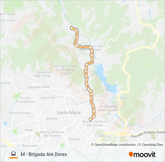 212 CAMPESTRE / VILA SCHIRMER Bus Line Map