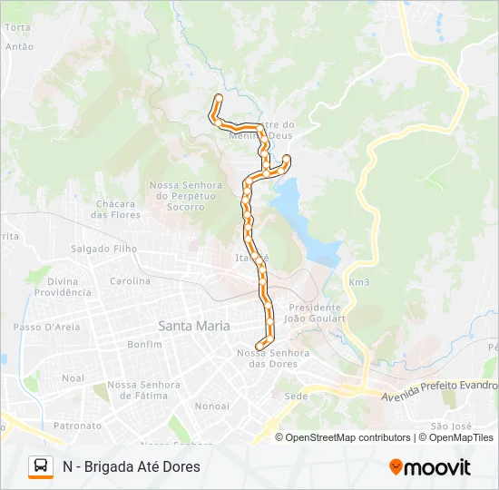 212 CAMPESTRE / VILA SCHIRMER Bus Line Map