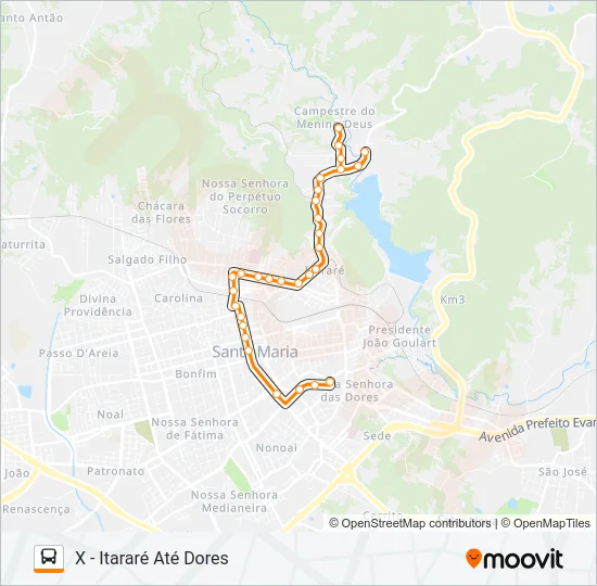 212 CAMPESTRE / VILA SCHIRMER Bus Line Map