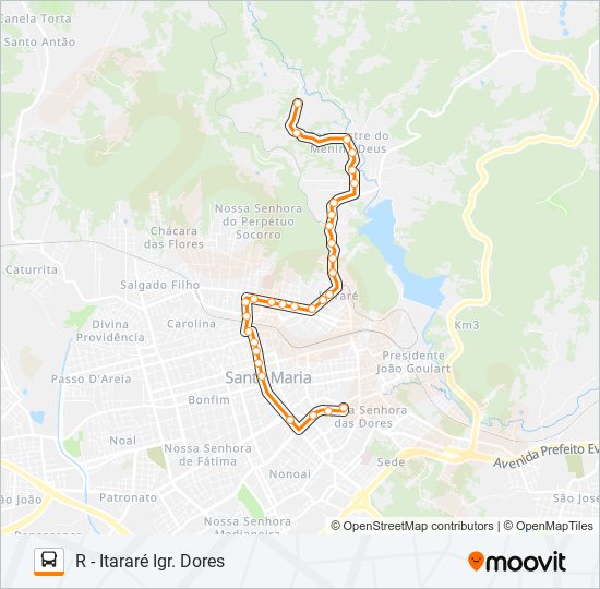 Mapa de 212 CAMPESTRE / VILA SCHIRMER de autobús