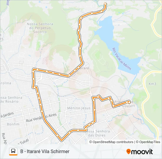 212 CAMPESTRE / VILA SCHIRMER Bus Line Map