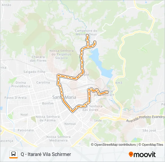 212 CAMPESTRE / VILA SCHIRMER Bus Line Map