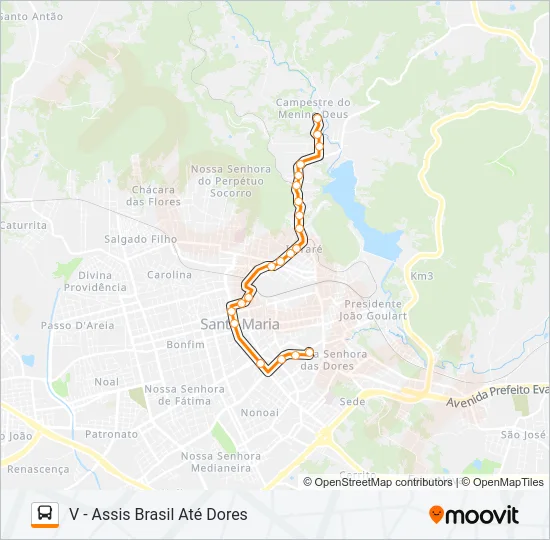 212 CAMPESTRE / VILA SCHIRMER Bus Line Map
