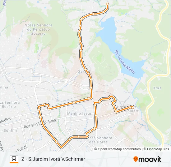 212 CAMPESTRE / VILA SCHIRMER Bus Line Map