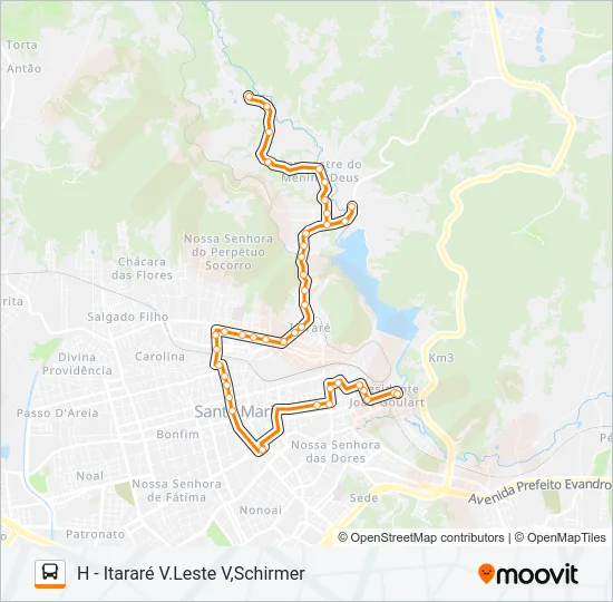 212 CAMPESTRE / VILA SCHIRMER Bus Line Map