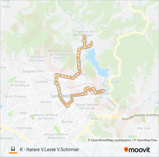 212 CAMPESTRE / VILA SCHIRMER Bus Line Map