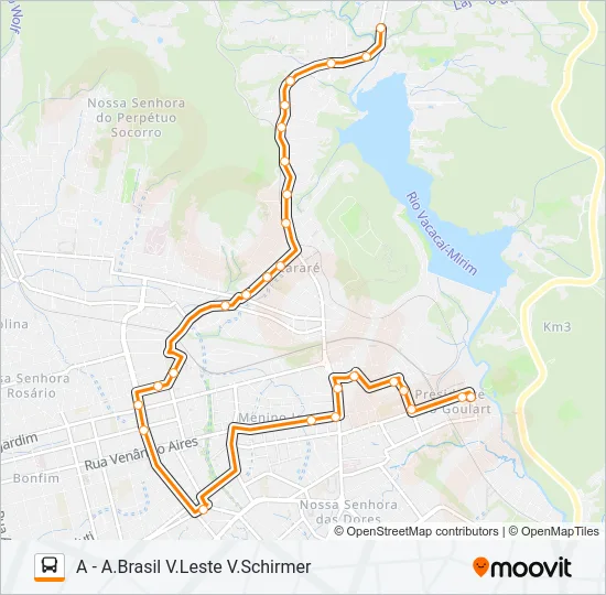 212 CAMPESTRE / VILA SCHIRMER Bus Line Map