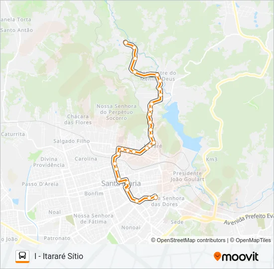 212 CAMPESTRE / VILA SCHIRMER Bus Line Map