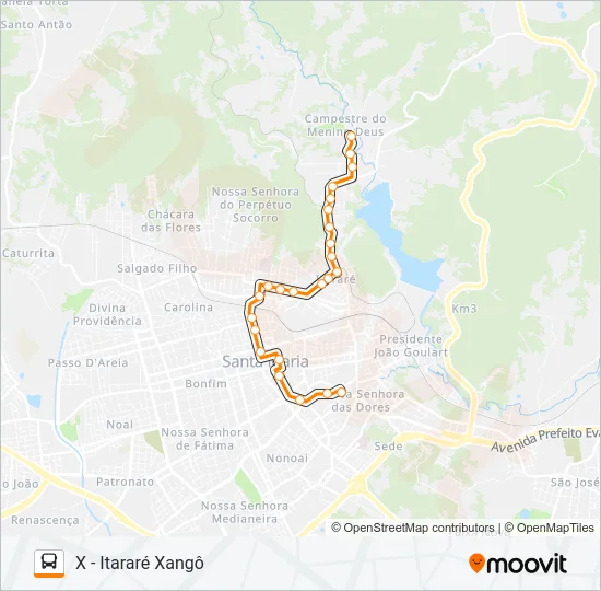 212 CAMPESTRE / VILA SCHIRMER Bus Line Map