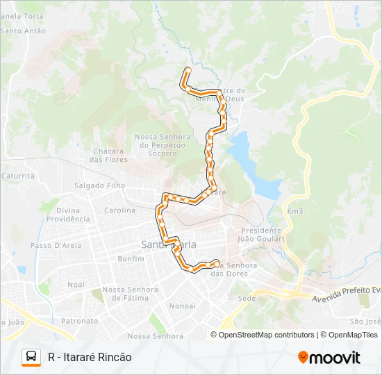 212 CAMPESTRE / VILA SCHIRMER Bus Line Map