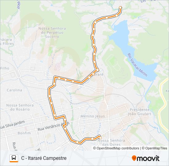 212 CAMPESTRE / VILA SCHIRMER bus Line Map