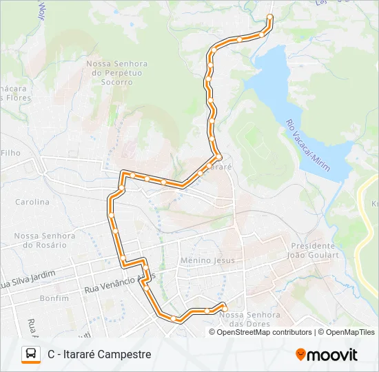 212 CAMPESTRE / VILA SCHIRMER Bus Line Map