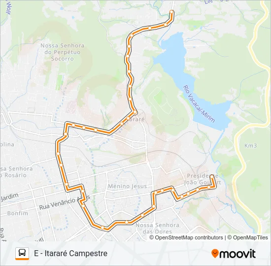 212 CAMPESTRE / VILA SCHIRMER Bus Line Map