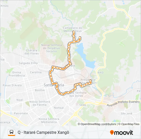 212 CAMPESTRE / VILA SCHIRMER Bus Line Map