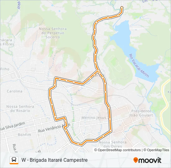 212 CAMPESTRE / VILA SCHIRMER Bus Line Map