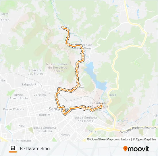 223 VILA SCHIRMER / CAMPESTRE Bus Line Map