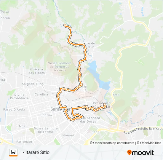 223 VILA SCHIRMER / CAMPESTRE Bus Line Map