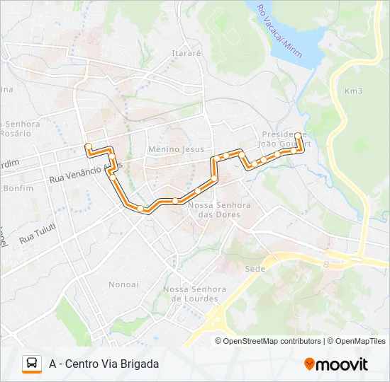 223 VILA SCHIRMER / CAMPESTRE Bus Line Map