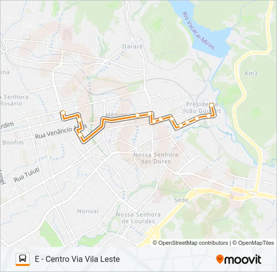 223 VILA SCHIRMER / CAMPESTRE Bus Line Map