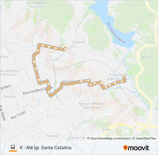 223 VILA SCHIRMER / CAMPESTRE bus Line Map