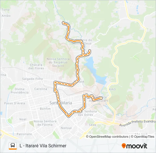 223 VILA SCHIRMER / CAMPESTRE Bus Line Map