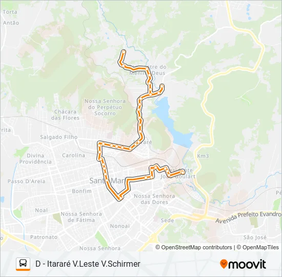 223 VILA SCHIRMER / CAMPESTRE Bus Line Map