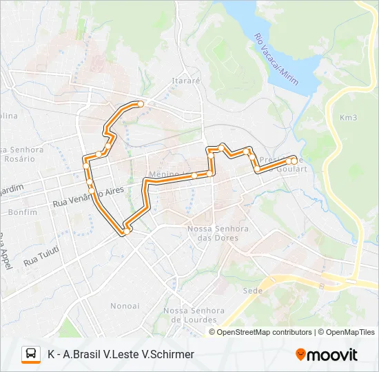 223 VILA SCHIRMER / CAMPESTRE Bus Line Map