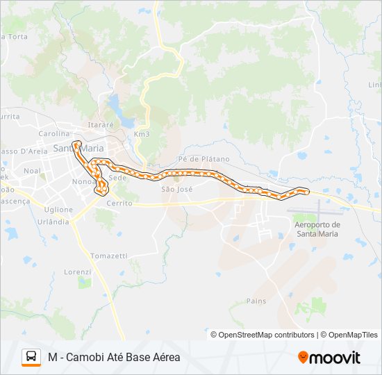 100 CAMOBI bus Line Map