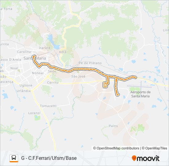 100 CAMOBI bus Line Map