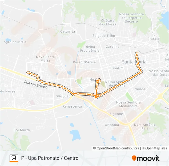 155 SANTA MARTA Bus Line Map