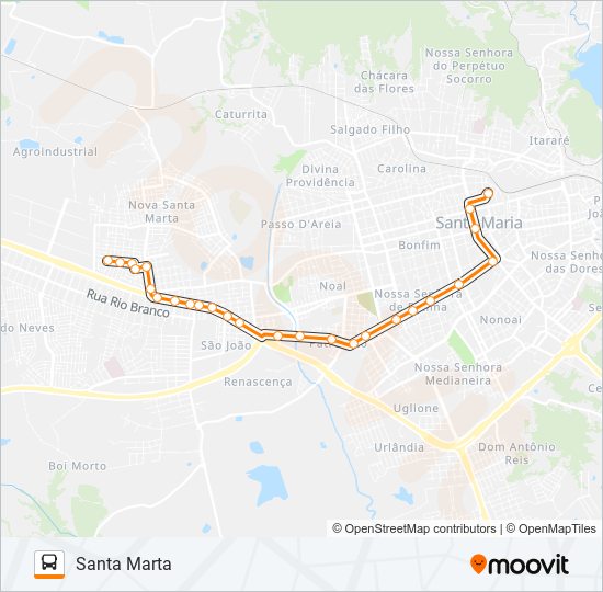 155 SANTA MARTA bus Line Map