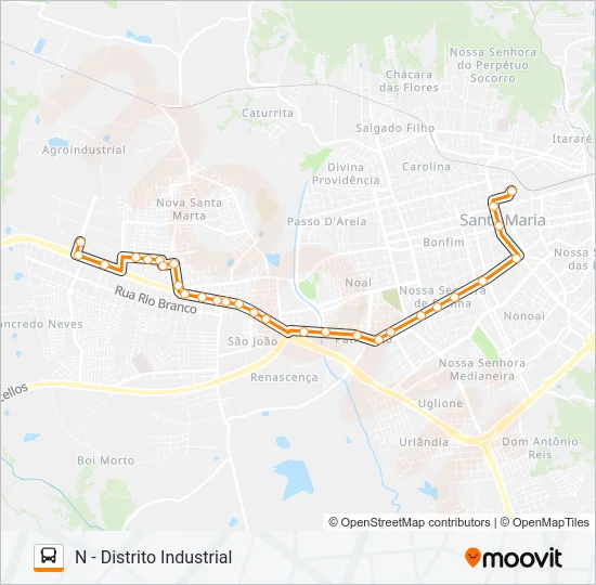 155 SANTA MARTA Bus Line Map
